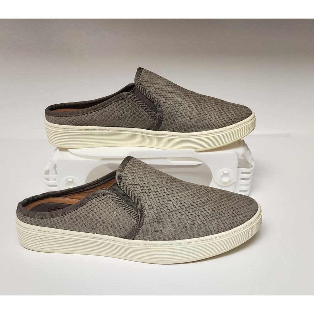 SOFFT Somers Snare Women Gray Snake Print Leather Slip On Comfort Mule Size 10M